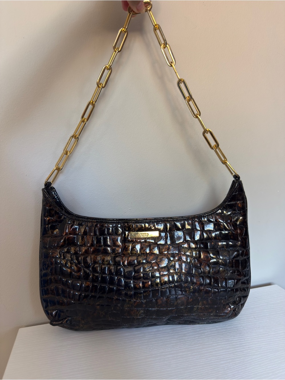 Vintage Y2K XOXO Croc Shoulder Bag